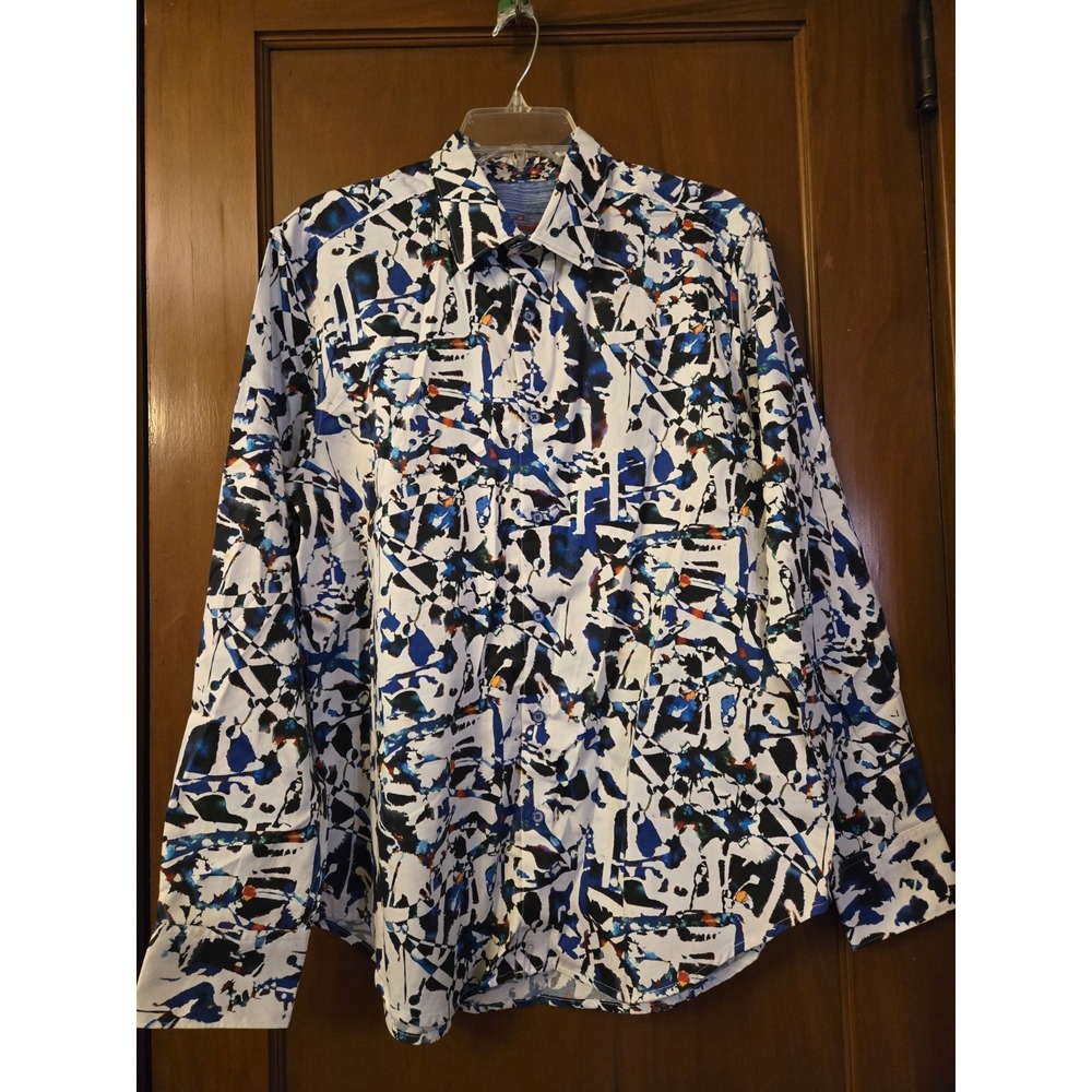 Robert Graham CORNELIA Abstract Mens Size Large Classic Fit Business Casual EUC